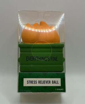 Festive Voice Dumpster Fire Stress Reliever Ball Green Orange